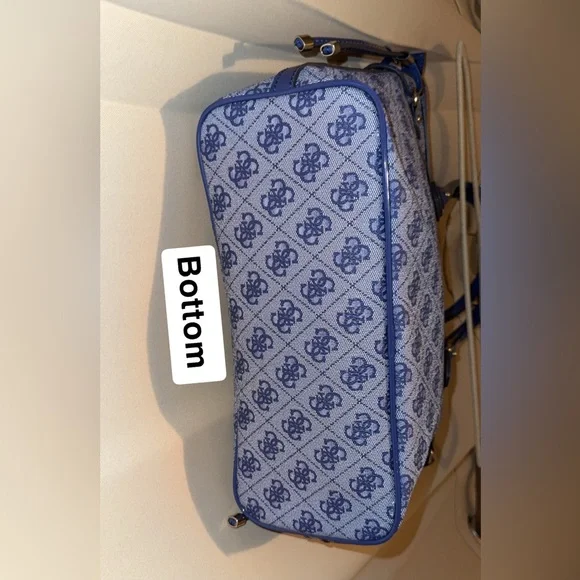 Blue Patterned Tote Bag by guess Monogram Style - Picture 3 of 4